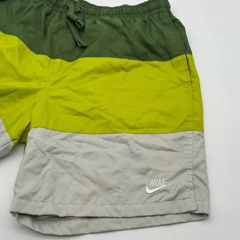 Nike CJ4486-326 Men's Sportswear City Edition Shorts Loose‎ Fit Green Size L